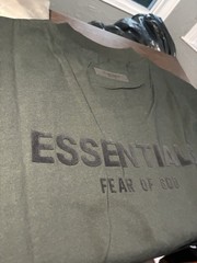 Essentials Fear of God Men’s Black Logo Crew Neck Short Sleeve T-Shirt L