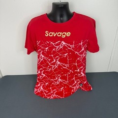 Phat Farm T-Shirt Mens XL Savage Red Marble Print Gold Foil Graphic Streetwear