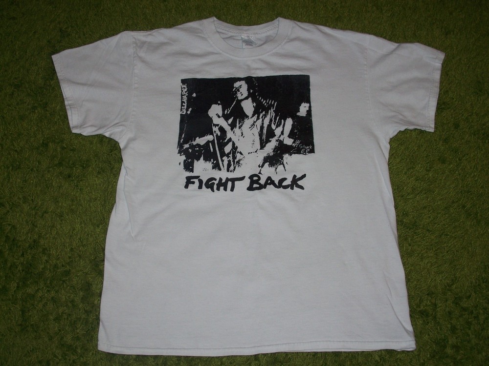 DISCHARGE Fight Back T-SHIRT L GBH Exploited Chaos UK Poison Idea Misfits KBD
