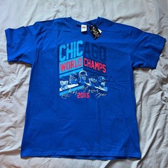 Chicago Cubs World Series Champs 2016 MLB Baseball T-Shirt Mens XL NWT Champions