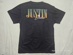 Justin Bieber Medium Shirt Black Front And Back Print NWT Thailand