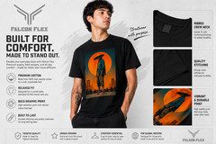 Unisex Graphic Black T-Shirt Cyberpunk Streetwear Loose Fit Japanese Anime Tee