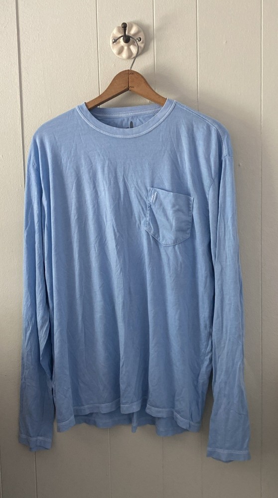 Johnnie-O Men’s Sz Large Brennan 2.0 Long Sleeve T-Shirt Malibu Blue Modal