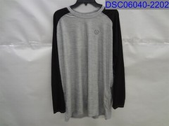 Neleus Mens 3XL Red and Gray Long Sleeve Shirts With Black Sleeves Pack of 2