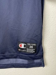 Champion Men’s Classic Jersey Script Logo Navy Blue White Sz 36 Small NWT
