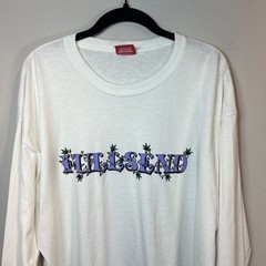 Full Send Nelk Boys Long Sleeve Shirt White Spell Out Cannabis Leaves Mens Sz XL