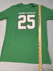 Under Armour Claus 25 Graphic Jersey Style Christmas T-Shirt Men’s Green Tee M