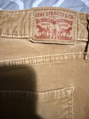 Levi’s Men’s Pants 33X30 Brown Corduroy 721 High Rise Skinny Stretch Button Fly