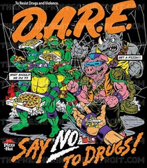 TMNT D.A.R.E. Halloween T-Shirt Vintage Design