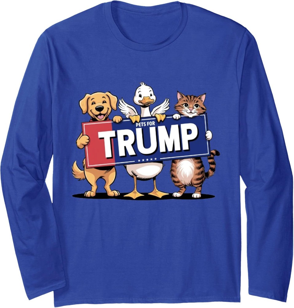 Cats Ducks Dogs All Pets Forces Vote for Trump Long Sleeve Tshirt