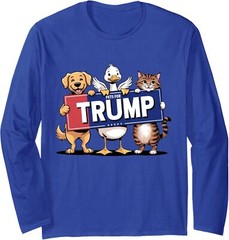 Cats Ducks Dogs All Pets Forces Vote for Trump Long Sleeve Tshirt