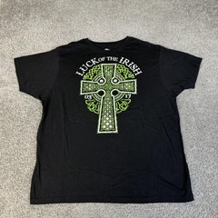 Way To Celebrate! Shirt Mens XL Black St Patricks Day Celtic Cross Tagless