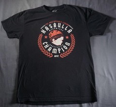 UFC Hasbulla Magomedov Champion Shirt Mens Medium Black Undefeated Legend Tee