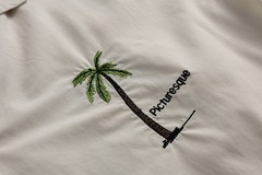 Palm Tree Embroidered Resort Shirt Men Y2K Streetwear Oversized M-2XL
