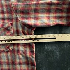 Vintage Brill Flannel Shirt Men’s Medium Red 1960s Cotton Loop Collar