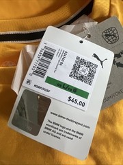 NWT Puma BMW Motorsport Logo Men’s T Shirt Gold Sz L $45