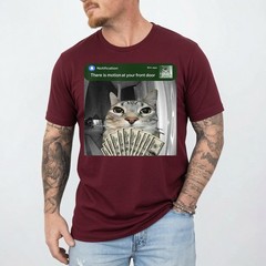 There is Motion at Your Front Door Funny Cat Motion Meme T-Shirt