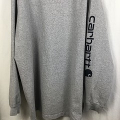 Carhartt Mens T-Shirt 3LX Tall Heather Gray Long Sleeve Graphic Loose Fit K231
