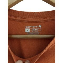 Carhartt Mens Loose Fit Long Sleeve Graphic Logo T-Shirt Orange Large K287