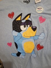 Bluey Bandit Bingo Chilli Unisex Softstyle T-Shirt Size XL