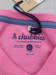 New Mens Chubbies Surfer POCKET TShirt Size XL Hot Pink