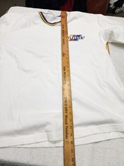 Vintage Tommy Hilfiger Jeans Flag T-Shirt Size XL 90s rainbow V-Neck collar
