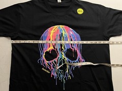 Sols Bartex Melting Skull Amsterdam Neon Glow Black T Shirt Size Large