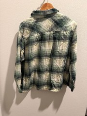 a.n.a a new approach Green Plaid Flannel Button Down Shirt Size PXXL