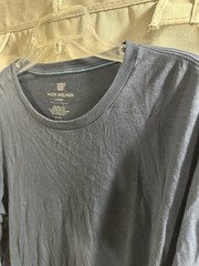 Mack Weldon Men’s Long Sleeve Crewneck T-Shirt Navy Blue Size Large Pima Cotton