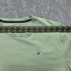 Hollister Must Have Collection Shirt Mens Medium Sage Green Cotton Logo Tee Crew