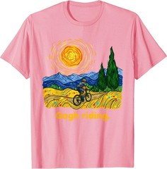 Gogh Riding Funny Cycling Van Gogh Art Bike T-Shirt
