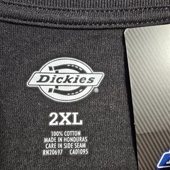 Dickies Shirt Mens 2XL XXL Black Regular Fit Classic Casual Logo Work Wear NWT
