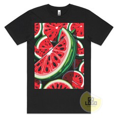 Funny T-Shirts WATERMELON FRUIT Pattern Graphic Art Print Tee Gift Idea Present