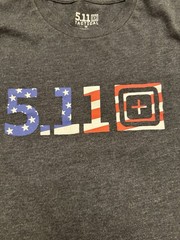 5.11 Tactical Men’s T-Shirt Size M Gray American Flag Patriotic Graphic Tee