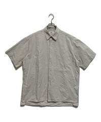 AUBETT Heavy broadcloth side vent short sleeve oversized shir