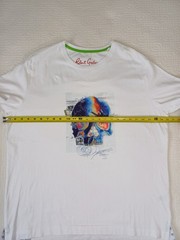 Robert Graham Skull Graphic T Shirt White Sz 3XL Mens Applique Embroidered EUC