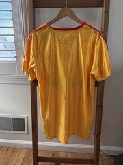 Average Joes Dodgeball Shirt Jersey Mens L Yellow Peter LaFleur Costume Agent