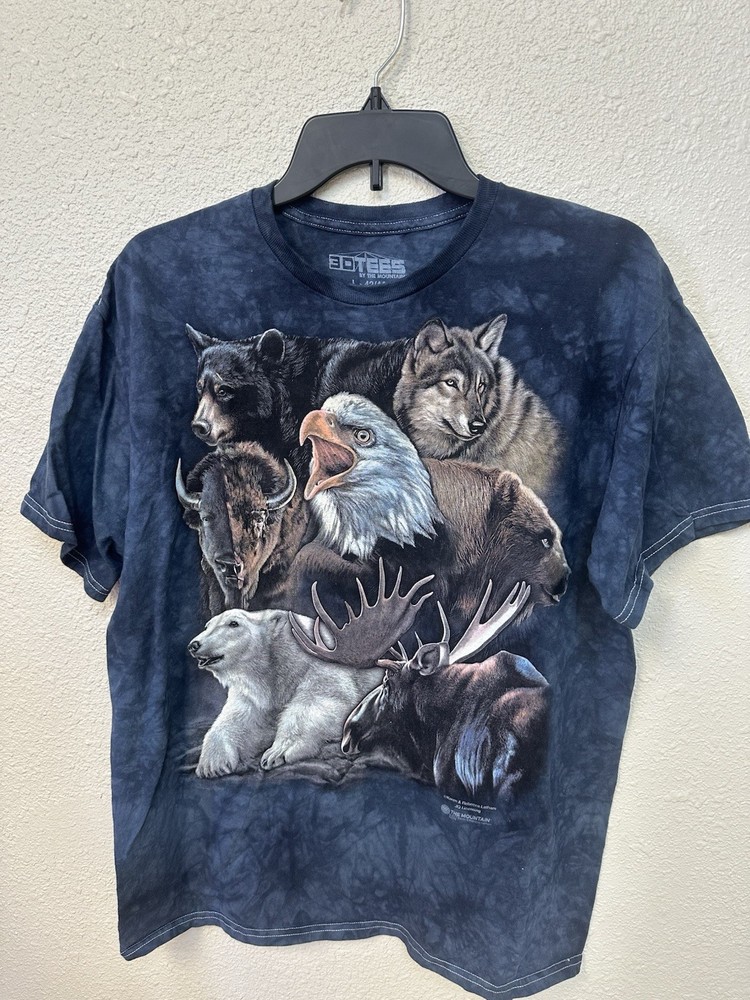 The Mountain/3D TEES Wilderness Animals Short Sleeve Shirt – MEN’S SIZE LARGE