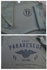 PARARESCUE That Others May Live USAF Silk Screen T-Shirt XL Ultra Cotton 6oz USA
