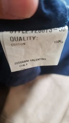 Giovanni Valentino Men’s Blue Graphic Logo Crew Neck Cotton Knit T-Shirt Size 48