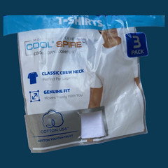Gildan Men’s Crew T-Shirts 3 Pack White 3XL/3TGTag-Free 100% Cotton New Sealed