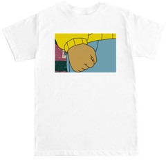 ARTHUR FIST MEME HUMOR FUNNY TREND VIRAL GOAT BASKETBALL JAMES MENS T SHIRT