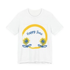 Happy Zone Sunflower T-Shirt | Yellow Blue Floral Tee