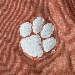 VTG Starter Clemson Tigers Polo Shirt Size XL Textured Fabric 90s 80s College
