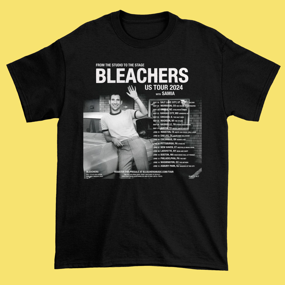 Bleachers US Tour 2024 Black Cotton Shirt All size S-5XL L356