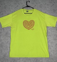Lifeline Premium 2XL Sign Language Alphabet T-Shirt Green ASL Graphic Tee