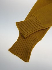 Other Brands 50s Hole-Proof Lamb Knit Sweater (Thick) Wool Yellow Solid Color