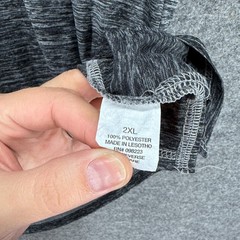 BCG T-Shirt Men 2XL Gray Ombre Short Sleeve Crew Neck Running Pullover Regular