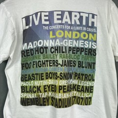 Live Earth Concert for a Climate in Crisis t shirt Small Red Hot Chili Peppers