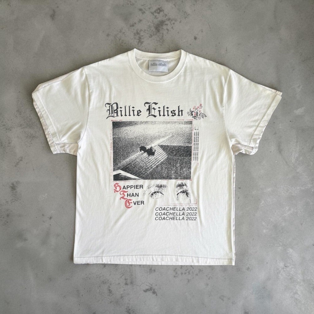 Billie Eilish Coachella T Shirt 2022 Authentic Tour Merch USA Mens Medium Tee